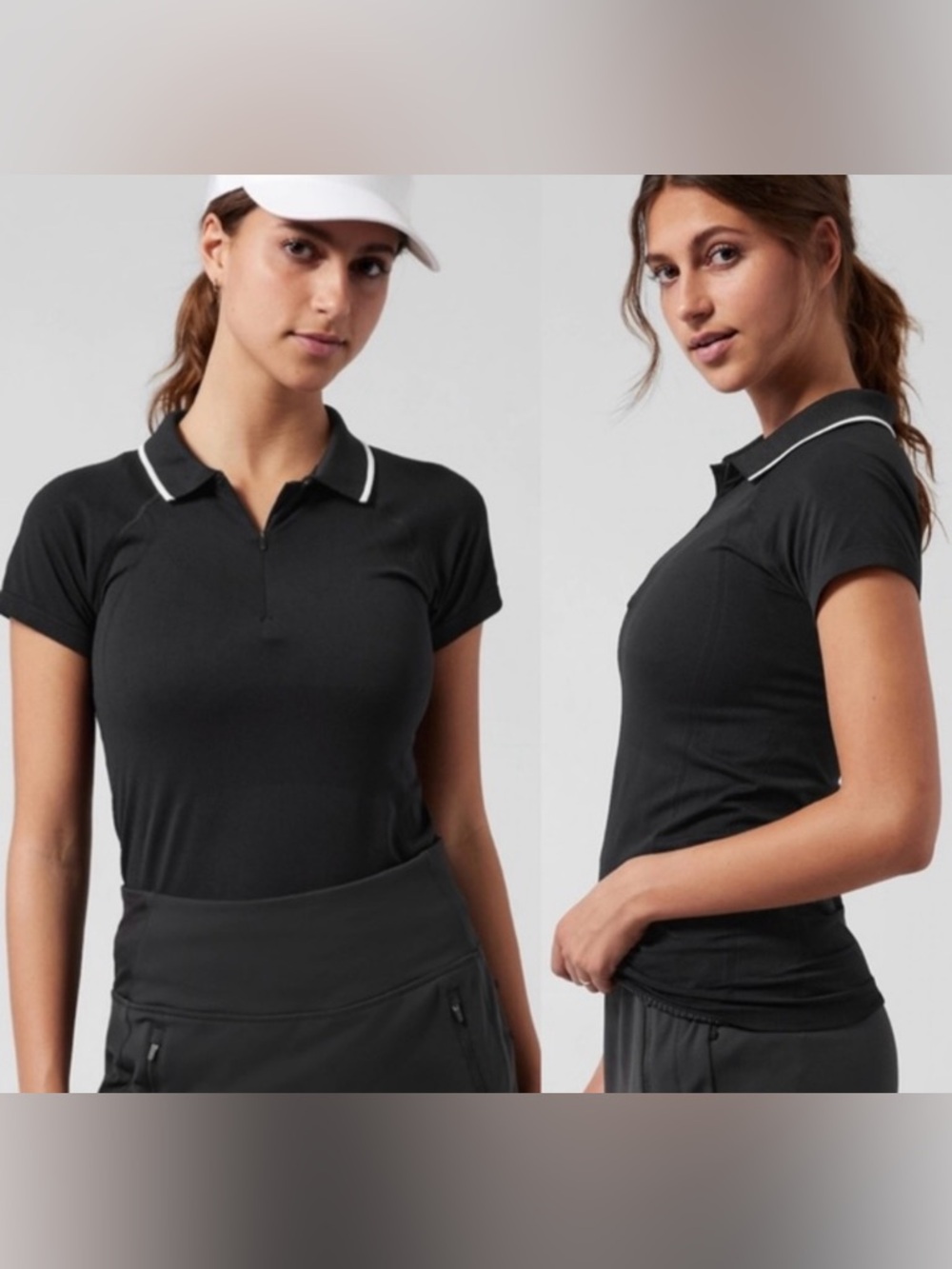 NWT Athleta Momentum Seamless Polo Tee XL